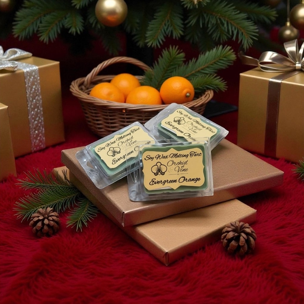 Evergreen Orange Soy Wax Melts Orchid & Vine